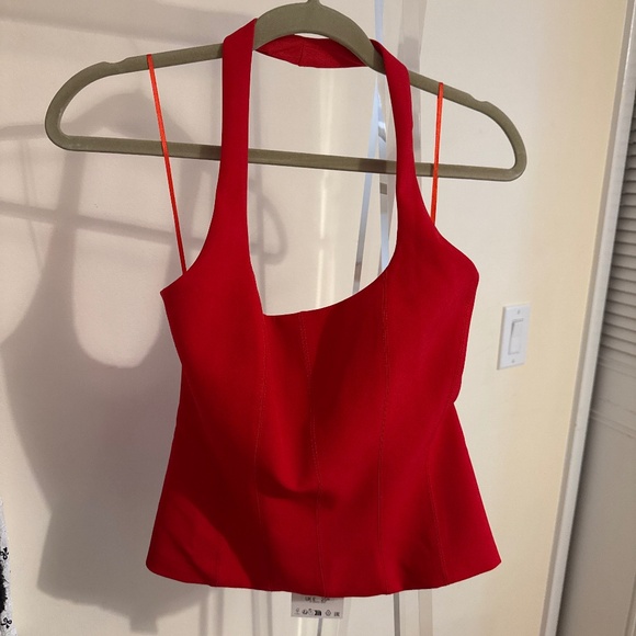 Zara red halter top - Picture 1 of 5